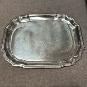 Vtg PEWTAREX YORK Aluminum Alloy Scalloped Gallic Serveware Tray #1002258
